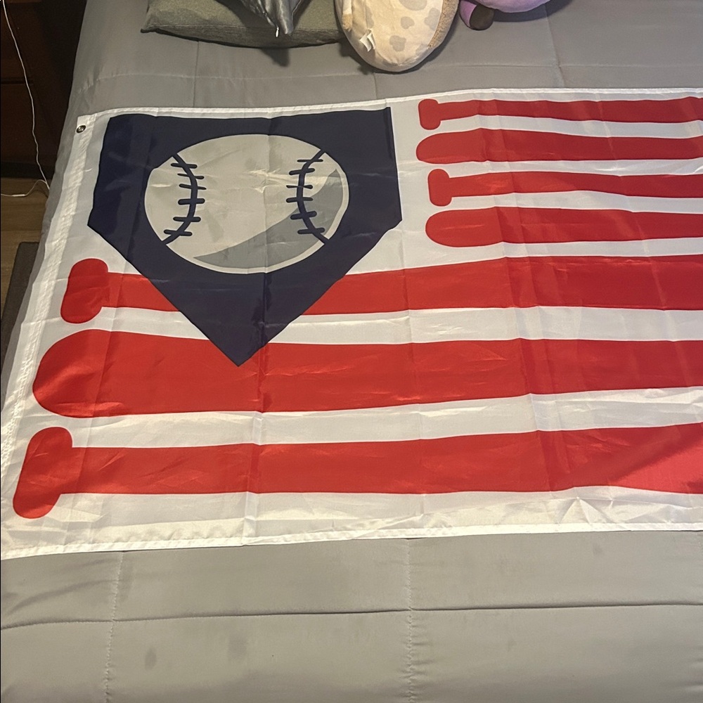 Baseball American flag